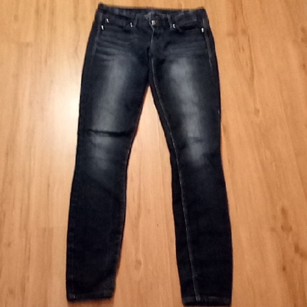 Express Blue Skinny Jeans with Faded Indigo Look